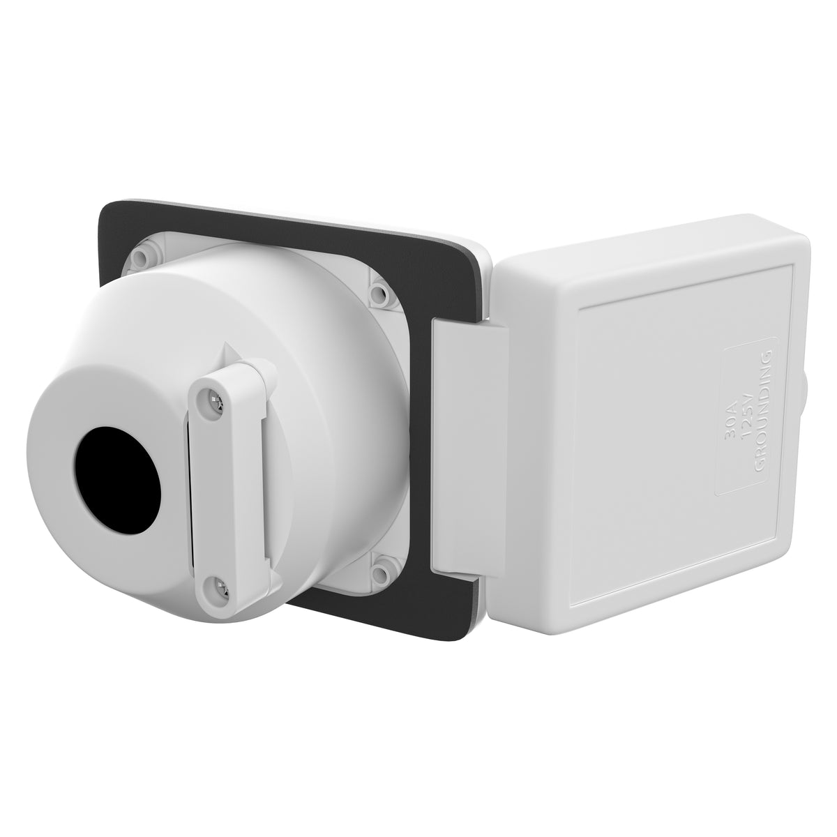 Leisure Cords 30AMP RV Power Inlet Twist Locking NEMA L5-30P 3 Inch (White)