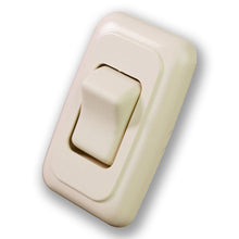 Leisure Coachworks 12V RV Contemporary Single SPST On Off Switch with Bezel 2.83 Inch x 1.91 Inch x 1.22 Inch (Almond)