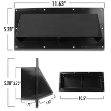 Leisure Coachworks RV Exhaust Vent Cover Replacement for 11.7 Inch x 5.2 Inch Rangehood (Black)