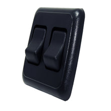 Leisure Coachworks 12V RV Contemporary Double SPST On Off Switch with Bezel 3.04 Inch x 2.83 Inch x 1.22 Inch (Black)