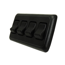 Leisure Coachworks 12V RV Contemporary Quadruple SPST On Off Switch with Bezel 5.32 Inch x 2.83 Inch x 1.22 Inch (Black)
