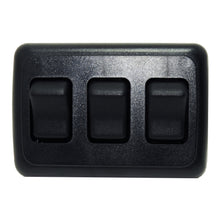 Leisure Coachworks 12V RV Contemporary Triple SPST On Off Switch with Bezel 4.18 Inch x 2.83 Inch x 1.22 Inch (Black)
