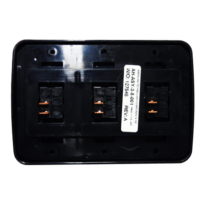 Leisure Coachworks 12V RV Contemporary Triple SPST On Off Switch with Bezel 4.18 Inch x 2.83 Inch x 1.22 Inch (Black)