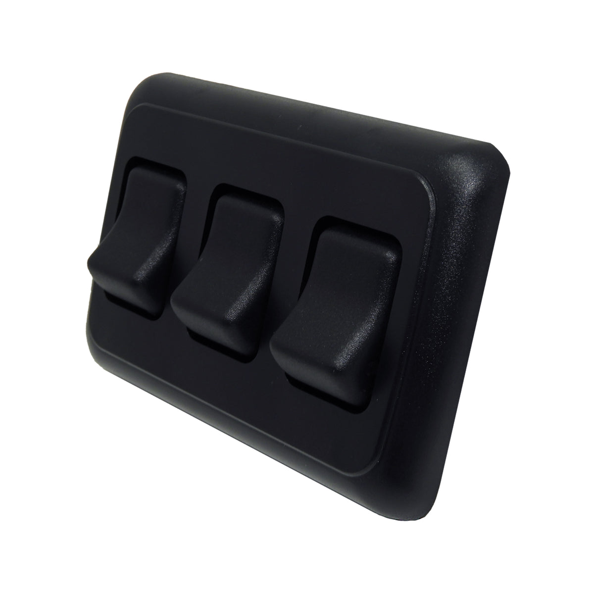 Leisure Coachworks 12V RV Contemporary Triple SPST On Off Switch with Bezel 4.18 Inch x 2.83 Inch x 1.22 Inch (Black)