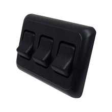 Leisure Coachworks 12V RV Contemporary Triple SPST On Off Switch with Bezel 4.18 Inch x 2.83 Inch x 1.22 Inch (Black)