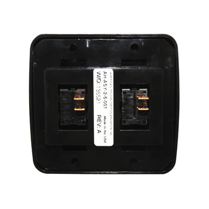 Leisure Coachworks 12V RV Contemporary Double SPST On Off Switch with Bezel 3.04 Inch x 2.83 Inch x 1.22 Inch (Black)