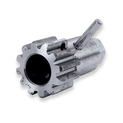 12-tooth RV slide-out motor shaft gear with 3/4" teeth, 5/8" bore and crank nut. Fits select RV slide-out systems. Pin sold separately