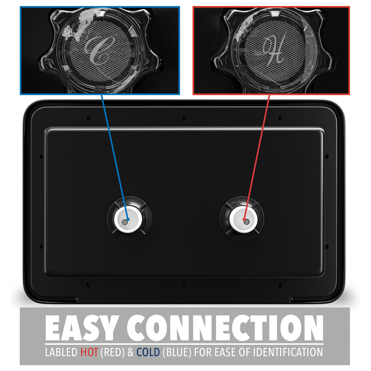Leisure Coachworks RV Exterior Shower Box Kit for Cowboy Shower with ABS Hose 13.31 Inch x 8.41 Inch (Black)