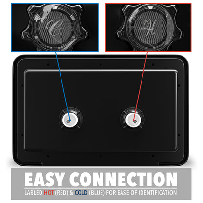 Leisure Coachworks RV Exterior Shower Box Kit for Cowboy Shower with ABS Hose 13.31 Inch x 8.41 Inch (Black)