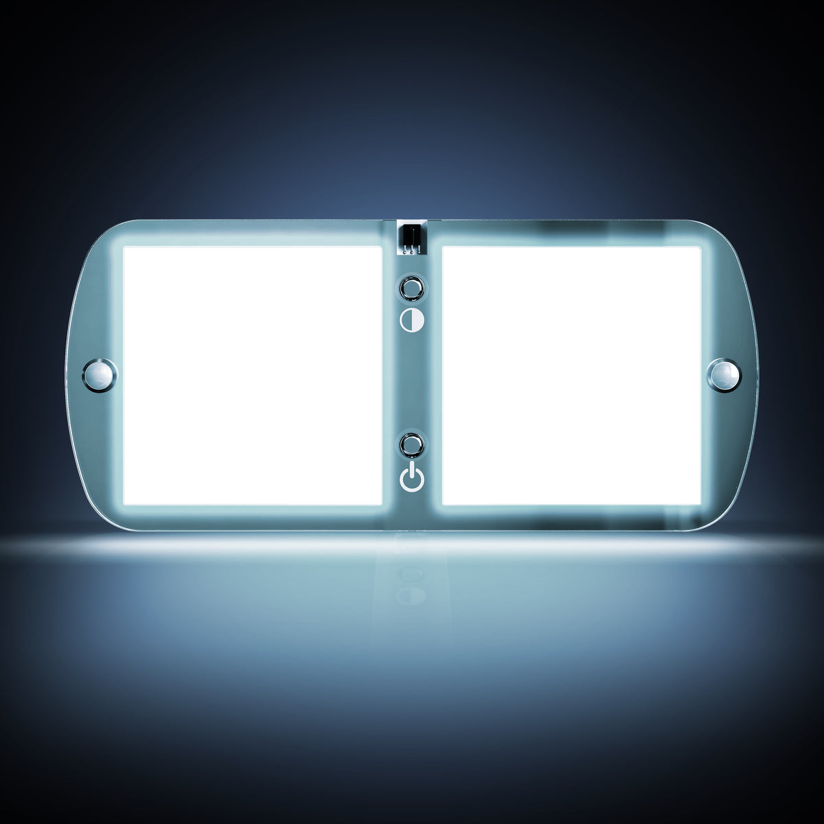 Leisure LED 12V RV LED Double Dome Light Multi-Color Touch Dimmer Switch Frosted Lens 7 Inch (Chrome)
