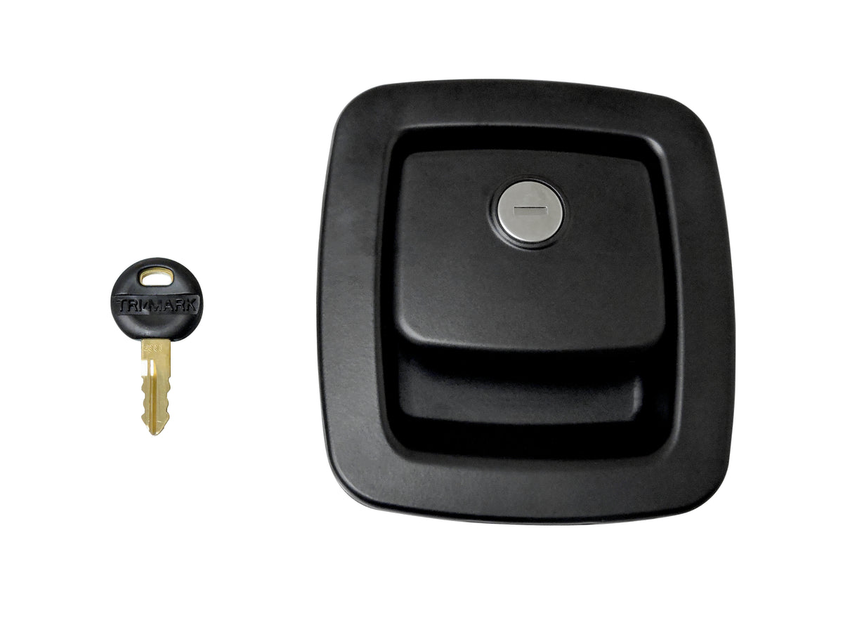 TriMark RV Compartment Door Latch Replacement for TM2001 Door Handle 5 1/4 Inch x 4 3/4 Inch (Black)