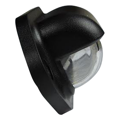 Leisure LED 12V RV Exterior LED License Plate Light Rectangle with Clear Lens 1.5 Inch (Black)