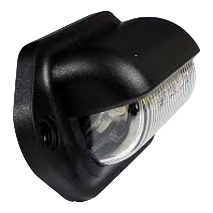 Leisure LED 12V RV Exterior LED License Plate Light Rectangle with Clear Lens 1.5 Inch (Black)