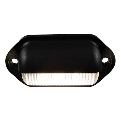 Leisure LED 12V RV Exterior LED License Plate Light Rectangle with Clear Lens 1.5 Inch (Black)
