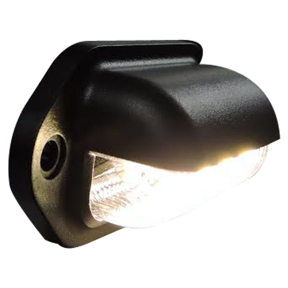 Leisure LED 12V RV Exterior LED License Plate Light Rectangle with Clear Lens 1.5 Inch (Black)