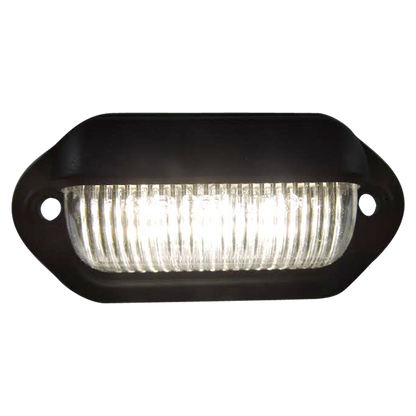 Leisure LED 12V RV Exterior LED License Plate Light Rectangle with Clear Lens 1.5 Inch (Black)