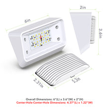 Leisure LED 12V RV Exterior LED Porch Light Cool White with Amber Lens 6 Inch (White)