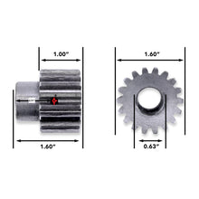 Leisure Coachworks RV Motor Shaft Gear 18 Tooth for Slide Out System 1 Inch Teeth x 5/8 Inch Bore x 1.60 Inch Length Pins Not Included (Metal)
