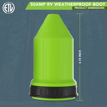 Leisure Cords 50AMP RV Power Cord Plug Protective Weatherproof Boot Cover 4 Inch (Green)