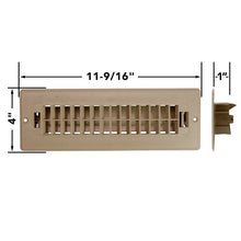Leisure Coachworks RV Floor Register Dampered 10 Inch x 2 Inch (Tan)