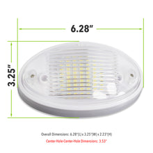 Leisure LED 12V RV Exterior LED Porch Light Oval Cool White with Amber Lens 6 Inch (White)