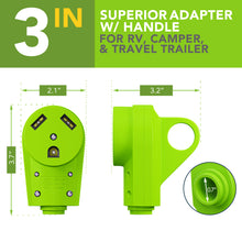 Leisure Cords 30AMP RV Replacement Plug 90 Degree Handle Standard NEMA TT-30R 3 Inch (Green)
