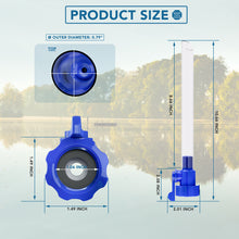 Leisure Coachworks RV Water Tank Filler with Shutoff Valve 5/8 Inch Tube (Blue)