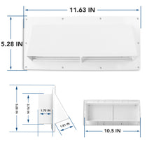 Leisure Coachworks RV Exhaust Vent Cover Replacement for 11.7 Inch x 5.2 Inch Rangehood (White)