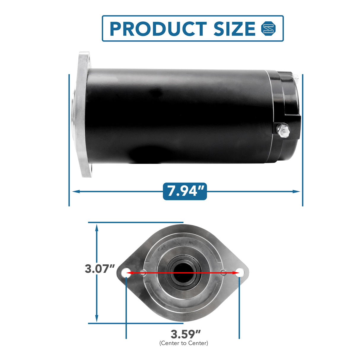 Leisure CoachWorks Uni-Directional Hydraulic Leveling Pump Motor Replacement for Lippert 179327, 414850, 045-179327 & 286722 – Includes Sealed Drive Coupling – Universal Fit for Dual 414850 Flange Variations