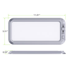 Leisure LED 12V RV Interior LED Surface Mount Ceiling Light Multi-Color Slide Dimmer Switch 11 Inch (Grey)