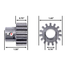 Leisure Coachworks RV Motor Rack Gear 15 Tooth for Slide Out System 3/4 Inch Teeth x 3/4 Inch Bore x 1.50 Inch Length Pins Not Included (Metal)