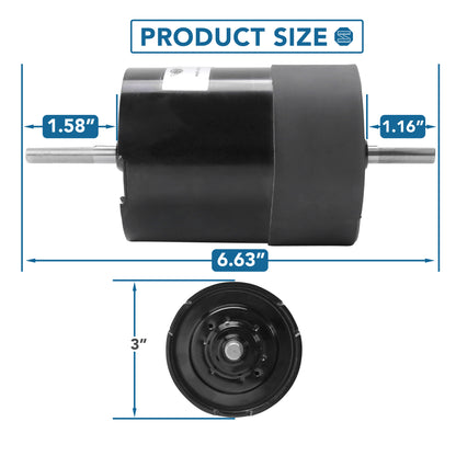 Leisure Coachworks RV Furnace Motor Replacement with Mounting Brackets for 34009 PF26157Q (Black)
