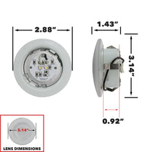 Leisure LED 12V RV Interior LED Recessed Light Natural White with Frosted Glass Lens Aluminum Housing 3 Inch (White)