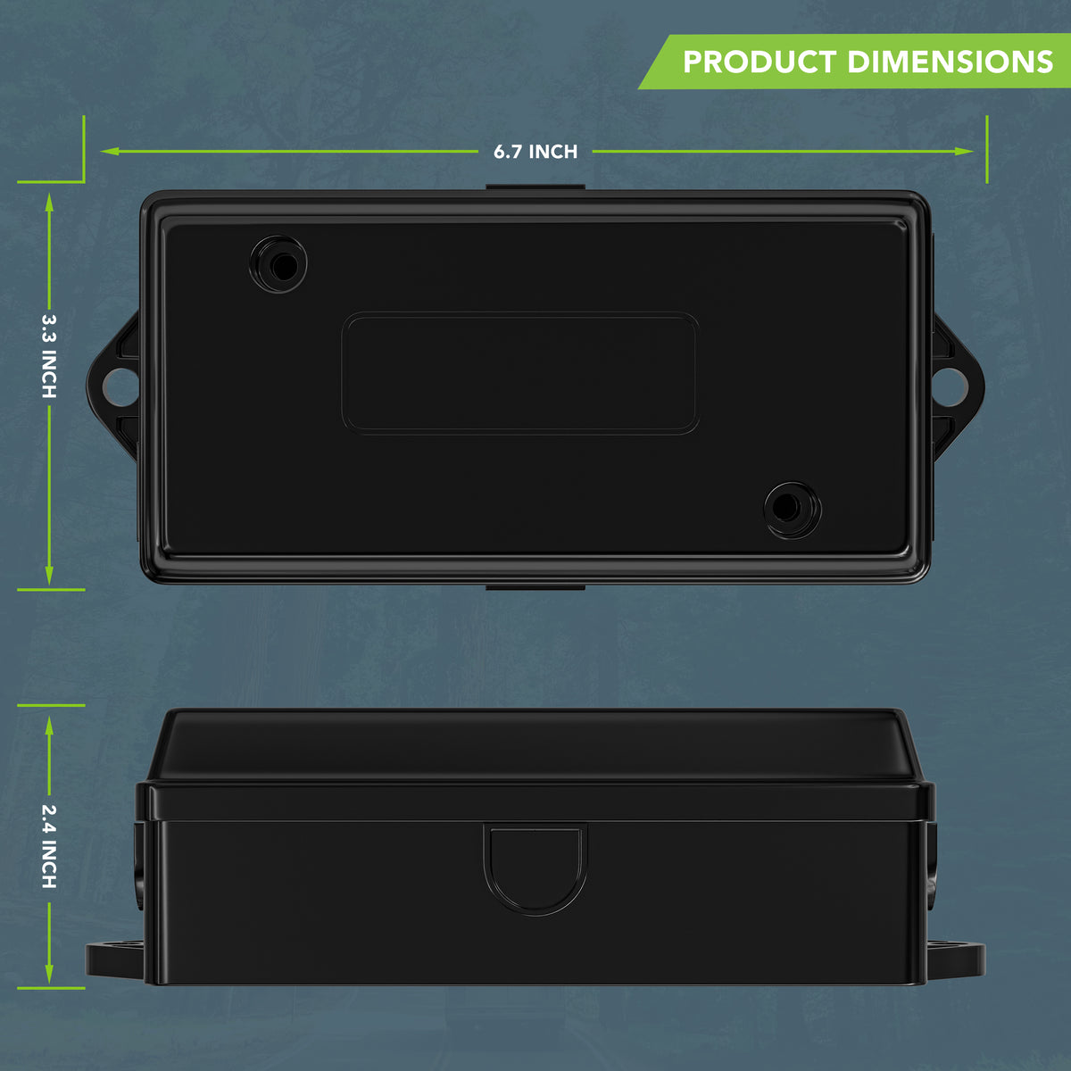 Leisure Cords 7 Way Inline Trailer Junction Box 6 Inch (Black)