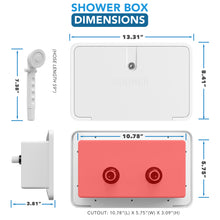 Leisure Coachworks RV Exterior Shower Box Kit for Cowboy Shower with ABS Hose 13.31 Inch x 8.41 Inch (White)