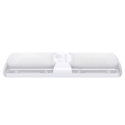 Leisure LED 12V RV LED Double Dome Light Natural White Touch Dimmer Switch Clear Lens 11 Inch (White)