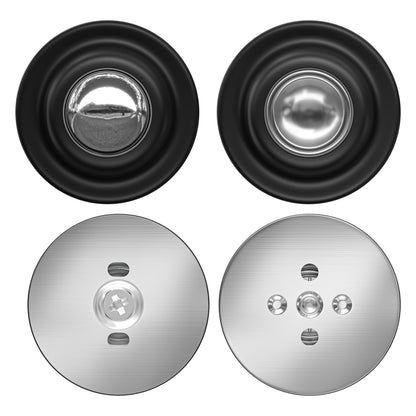 Leisure Locks RV Magnetic Door Catch and Holder Kit for Compartment Doors 1.8 Inch (Black)