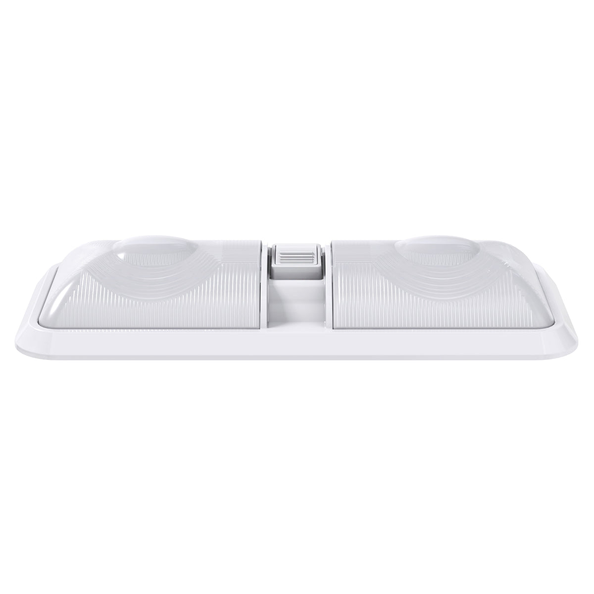 Leisure LED 12V RV LED Double Dome Light Natural White On Off Switch Frosted Lens 11 Inch (White)