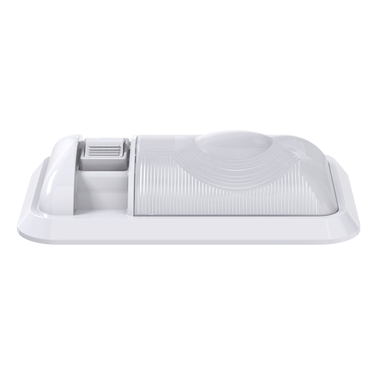 Leisure LED 12V RV LED Single Dome Light Natural White On Off Switch Frosted Lens 8 Inch (White)