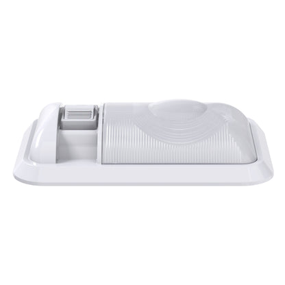 Leisure LED 12V RV LED Single Dome Light Natural White On Off Switch Frosted Lens 8 Inch (White)