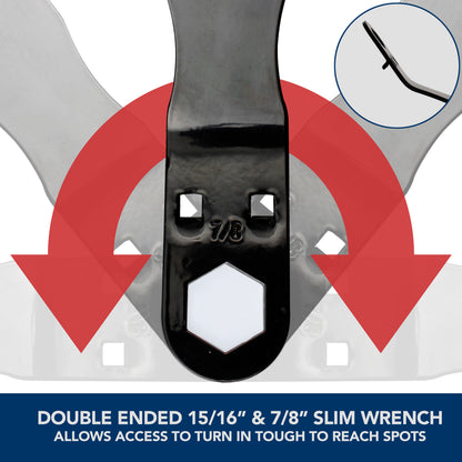 Leisure Coachworks RV Water Heater Wrench Kit with Drain Plugs 7 Inch (Black)