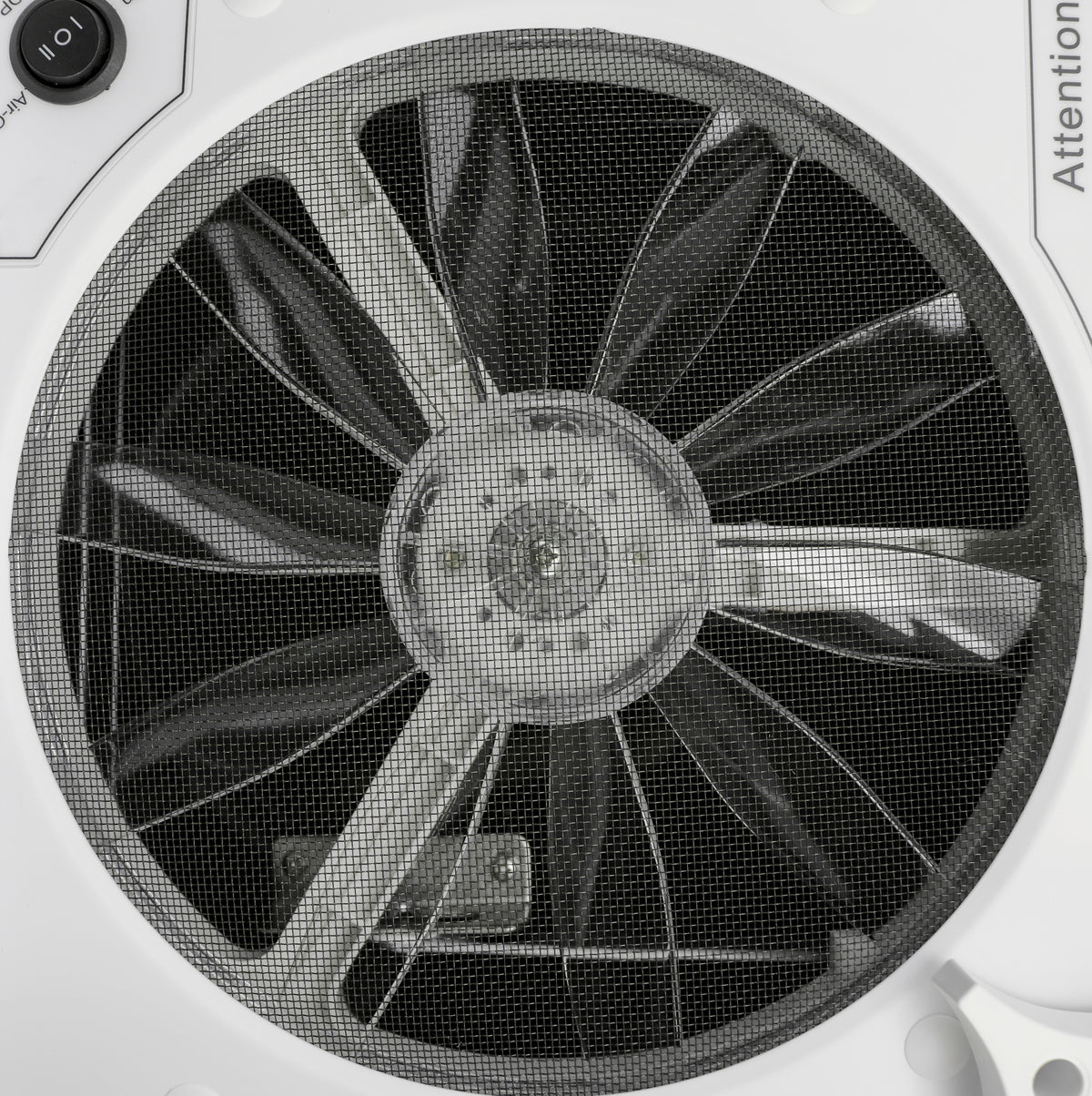 Leisure Coachworks RV Roof Vent Fan with Black Lid 11 Inch x 11 Inch (White)