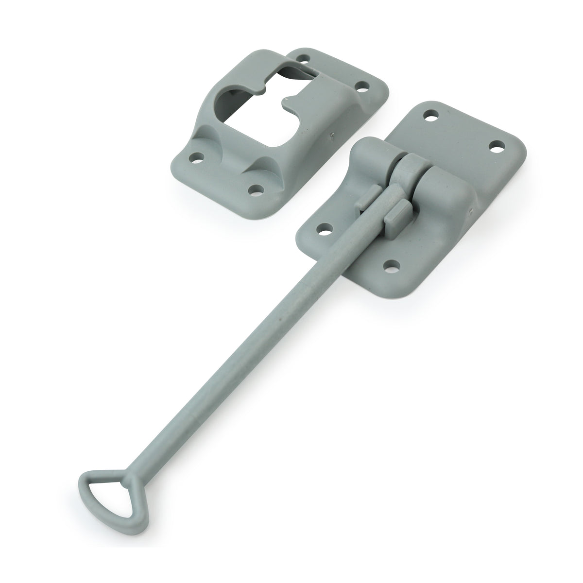 Leisure Coachworks RV Baggage Door Catch Holds Compartment Doors Open T Style 6 Inch (Grey)