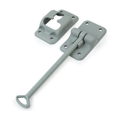 Leisure Coachworks RV Baggage Door Catch Holds Compartment Doors Open T Style 6 Inch (Grey)