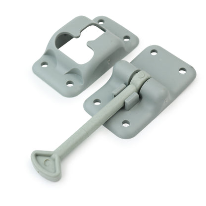 Leisure Coachworks RV Baggage Door Catch Holds Compartment Doors Open T Style 4 Inch (Grey)