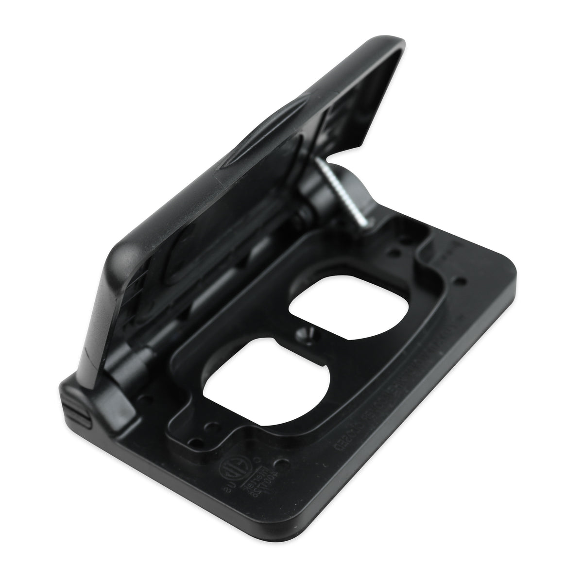 Leisure Cords 15AMP RV Power Cord Receptacle Weatherproof Cover Double 4 Inch x 3 Inch (Black)