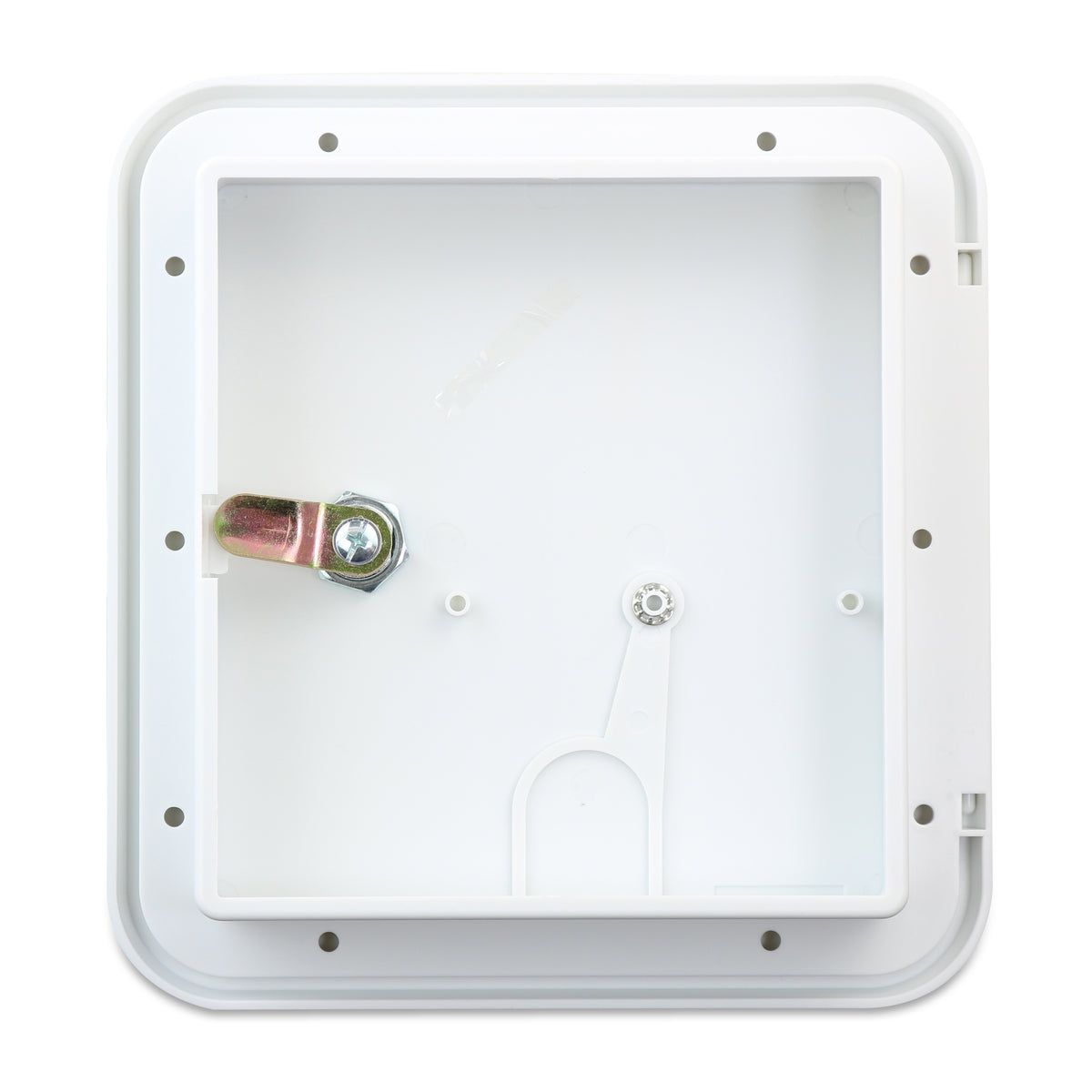 Leisure Cords RV Power Cord Utility Hatch Weatherproof Rectangle Door 6.88 Inch x 6.38 Inch (White)