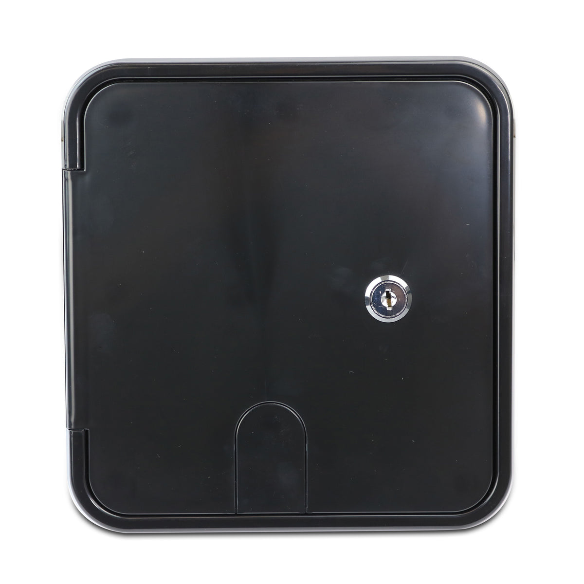 Leisure Cords RV Power Cord Utility Hatch Weatherproof Rectangle Door 6.88 Inch x 6.38 Inch (Black)