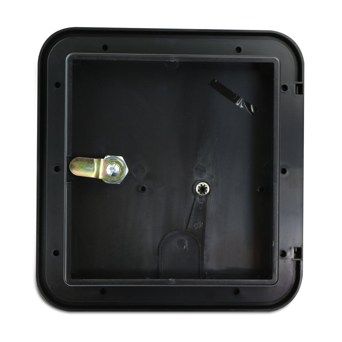 Leisure Cords RV Power Cord Utility Hatch Weatherproof Rectangle Door 6.88 Inch x 6.38 Inch (Black)