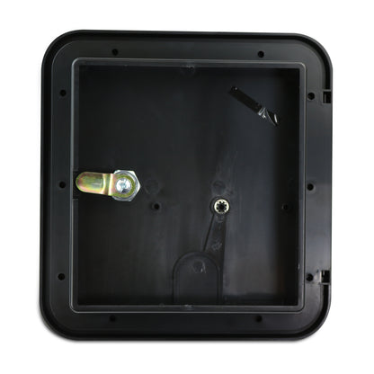 Leisure Cords RV Power Cord Utility Hatch Weatherproof Rectangle Door 6.88 Inch x 6.38 Inch (Black)